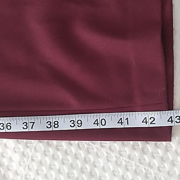 NWT Anthropologie Elevenses Burgundy The Brighten Wide Leg Pants - Picture 9 of 10